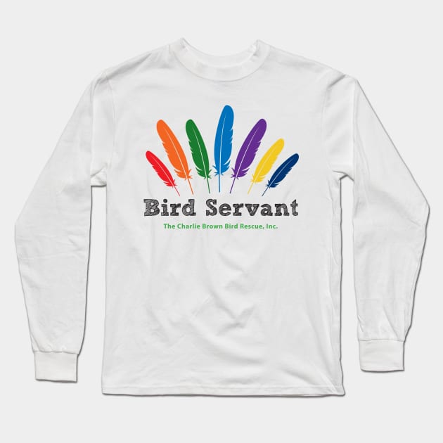 CB bird servant - black type Long Sleeve T-Shirt by Just Winging It Designs